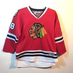 Reebok Patrick Kane 88 Blackhawks Red Premier Youth Jersey Size youth Large
